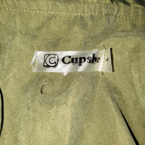 SOLD Cupshe Jacket Lightweight Large Army Green Chic Shabby Chic Retro - Picture 6 of 6